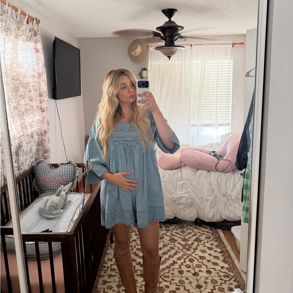 FREE PEOPLE DENIM DRESS - Picture 6 of 6